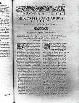 Opera Prints: Hippocrates, Opera quae extant