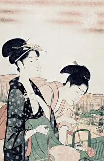 Artists Prints: Hiroshige Utamaro Chocki Hasinobu Anuti Print