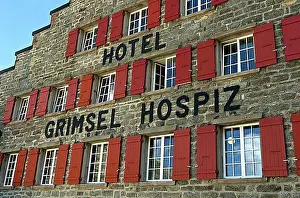 Mountain Chain Prints: Historic Alpine Hotel Grimsel Hospiz on the Grimsel Pass