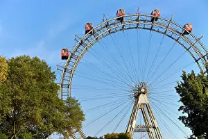 Giant Prints: Historic Ferris Wheel of Vienna Prater Park Famous