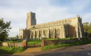 Historic fifteenth century architecture of Holy Trinity church, Blythburgh, Suffolk, England