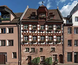 Historic District Prints: Historic half-timbered house, total renovation by the Nuremberg Old Town Friends