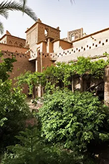 Architectural Prints: Historic Kasbah Amridil surrounded by trees
