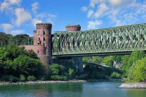 Exterior Photograph Prints: Historic railway south bridge crossing the Rhine River