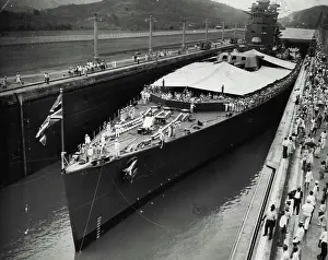 Nautical Prints: H.M.S. Nelson, the world's largest battleship