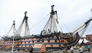 Navy Prints: HMS Victory is a 104-gun first-rate ship of the line of the Royal Navy