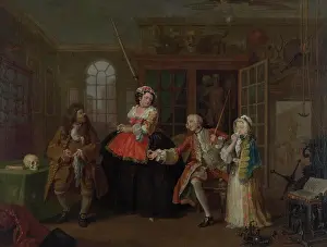 Hogarth, William (1697-1764) National Gallery, London Painting 69, 9x90, 8 Genre Marriage š-la-mode. 3. The Inspection