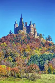 Hills Prints: Hohenzollern Castle, ancestral castle of the Prussian royal and German imperial dynasty