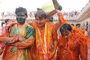 Pouring Prints: Holi Festival Nandgaon. India