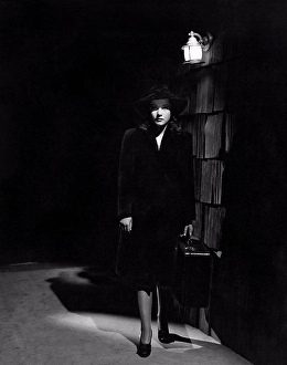 Darkness Prints: Hollywood, California, 1944 Actress Anne Baxter come out of the darkness in the thriller film