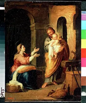 Carpenter Prints: Holy Family by Bartolome Esteban Murillo