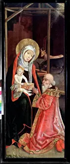 Two Parents Prints: Holy family by Master of Switzerland
