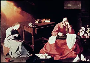 Only Women Prints: The Holy House of Nazareth Francisco de Zurbaran (1598-1664 Spanish)