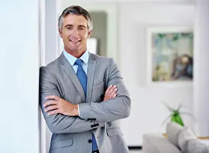 Ambitious Prints: Home, businessman and arms crossed in portrait for corporate career