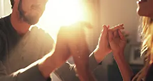 Kindness Prints: Home, hands together and couple with love