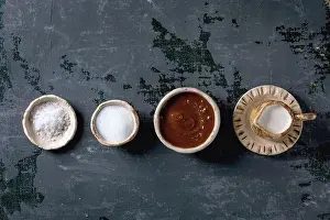 Culinary Prints: Homemade salted caramel sauce with grains of fleur de sel salt