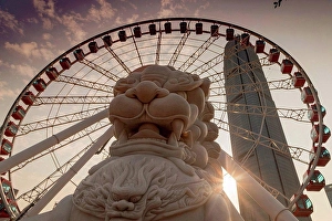 Orient Prints: Hong Kong Observation Wheel, Central and Wan Chai Reclamation
