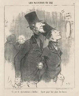 Daumier Prints: Honoré Daumier, Un jour de représentation a benéfice