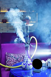 Smoking Prints: hookah Beautiful smoke in the bowl of a hookah