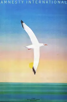 Dove Prints: Hope for Prisoners of Conscience, 1980 (France). Amnesty International Poster