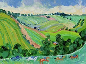 On The Move Prints: Horse Race by Josephine Trotter, 2012 (b.1940/British)