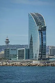Tourist Resort Prints: Hotel W Barcelona by Marriott, Harbour