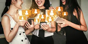 Businesswomen Prints: Human Resources Recruitment and People Networking Concept