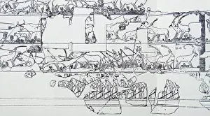 Hunting Prints: hunting scene; Ancient Egyptian, Fifth Dynasty, early 25th century BC