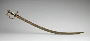 Blade Prints: Hunting Sword (Shamshir Shikargar) with Modern Scabbard 18th-mid-19th century Indian