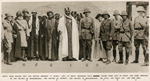 Historical Prints: Ibn Saud, Sir Percy Cox, Miss Gertrude Bell Date: 1917