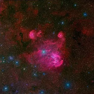 Luminous Prints: IC 2944, a large H II region (star forming cloud) in the southern constellation of Centaurus