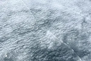 Frozen Prints: Ice pattern on a frozen surface