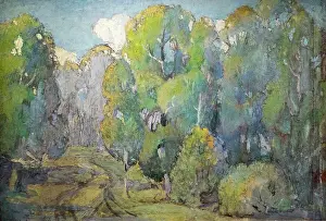 Peacefulness Prints: Idaho Landscape - Snake River Bottoms Oil on canvas; 1916-1918 Minerva Teichert; American 1888-1976
