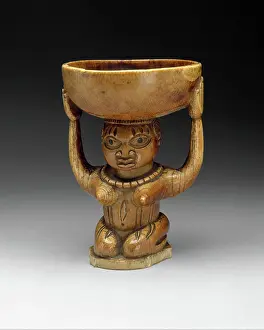 Features Prints: Ifa Divination Vessel: Female Caryatid (Agere Ifa) 17th-19th century Yoruba peoples