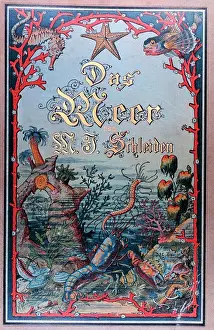 Front Prints: Illustrated front cover from (The Sea) Das Meer by M.J. Schleiden, 1804-1881