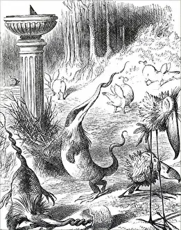Writer Prints: Illustration depicting a scene from Lewis Carroll's 'Through the Looking-Glass