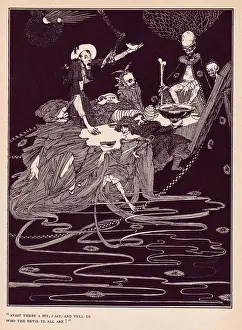 Mystery Prints: Illustration from Edgar Allan Poe book by Harry Clarke