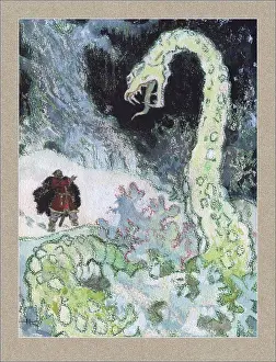 Finland Prints: Illustration to the national epic Kalevala, Kochergin, Nikolai Mikhaylovich (1897-1974)