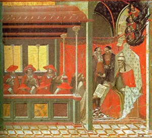 Angel Prints: Illustration with Pope John XXII by Pietro Lorenzetti