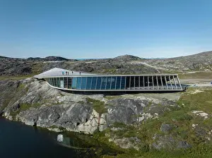 Windows Prints: Ilulissat Isfjordscenter from aerial view