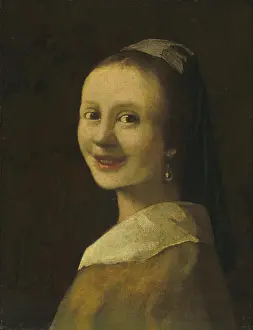 Johannes Prints: Imitator of Johannes Vermeer, The Smiling Girl, c 1925 The Smiling Girl