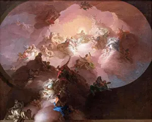 Lowangle View Prints: The Inclusion of Psyche to Olympus. 1780/85. (Pietro Bardellino; 1728 Naples Naples-1810)