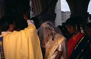 Christians Prints: India, Karnataka, Bangalore, Christian Wedding Ceremony