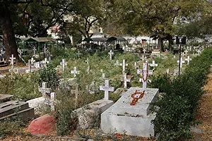 Grave Prints: Indian Christian Cemetery, Paharganj, New Delhi, India, Asia