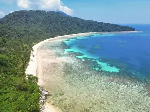 Drone View Prints: Indonesia Anambas Islands - Drone view Telaga Island