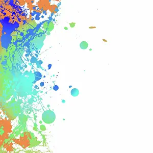 Farbenfroh Prints: inky border pale Colourful ink splat background with room to add your own copy Copyright: xZoonar