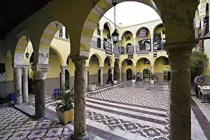Historic Centre Prints: Inner courtyard, Medina, Caravanserai, Old Town, Tripoli, Libya, Africa