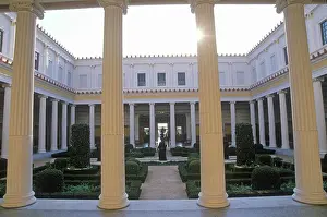Los Angeles Prints: Inner Peristyle Garden of the J. Paul Getty Museum, Malibu, Los Angeles, California