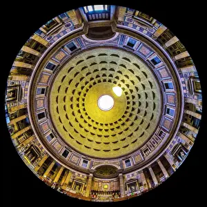 Italy Prints: inside of Pantheon, Rome