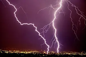 Weather Prints: Two intense cloud-to-ground lightning strikes